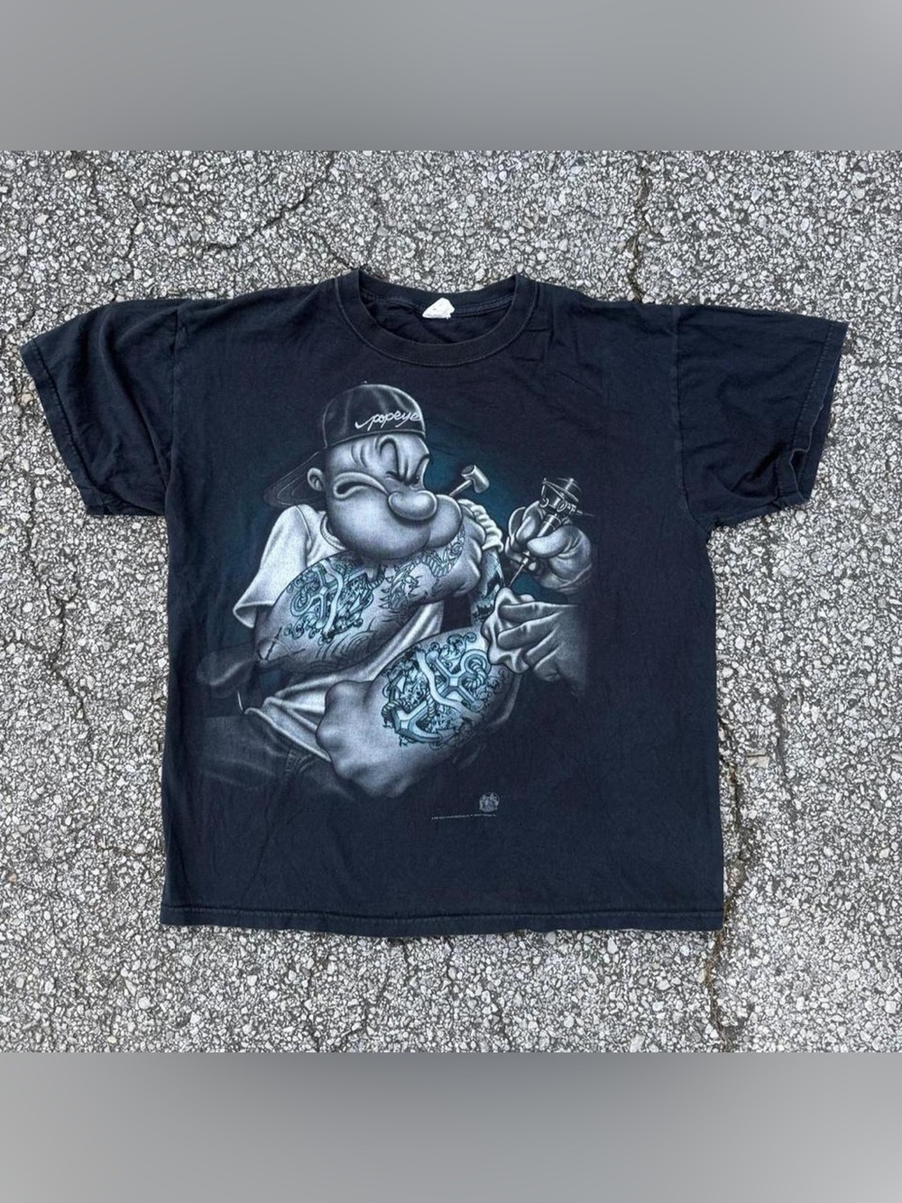 2000s Popeye Tattoo T-Shirt